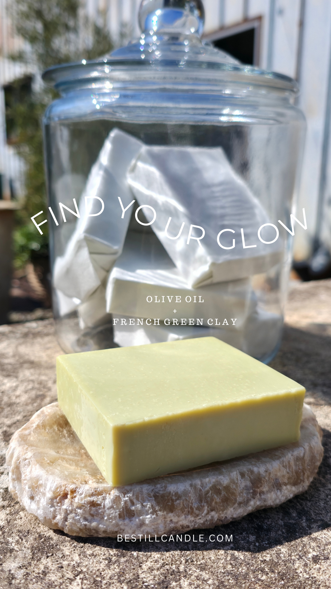 Olive Oil and French Green Clay Soap Bars- Lemon Grass.