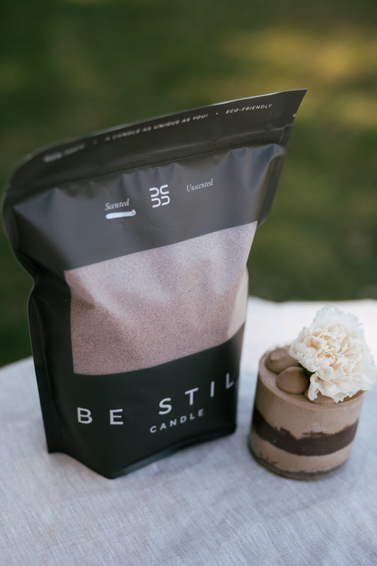 Mocha Mousse- Be Still Candle Bag.