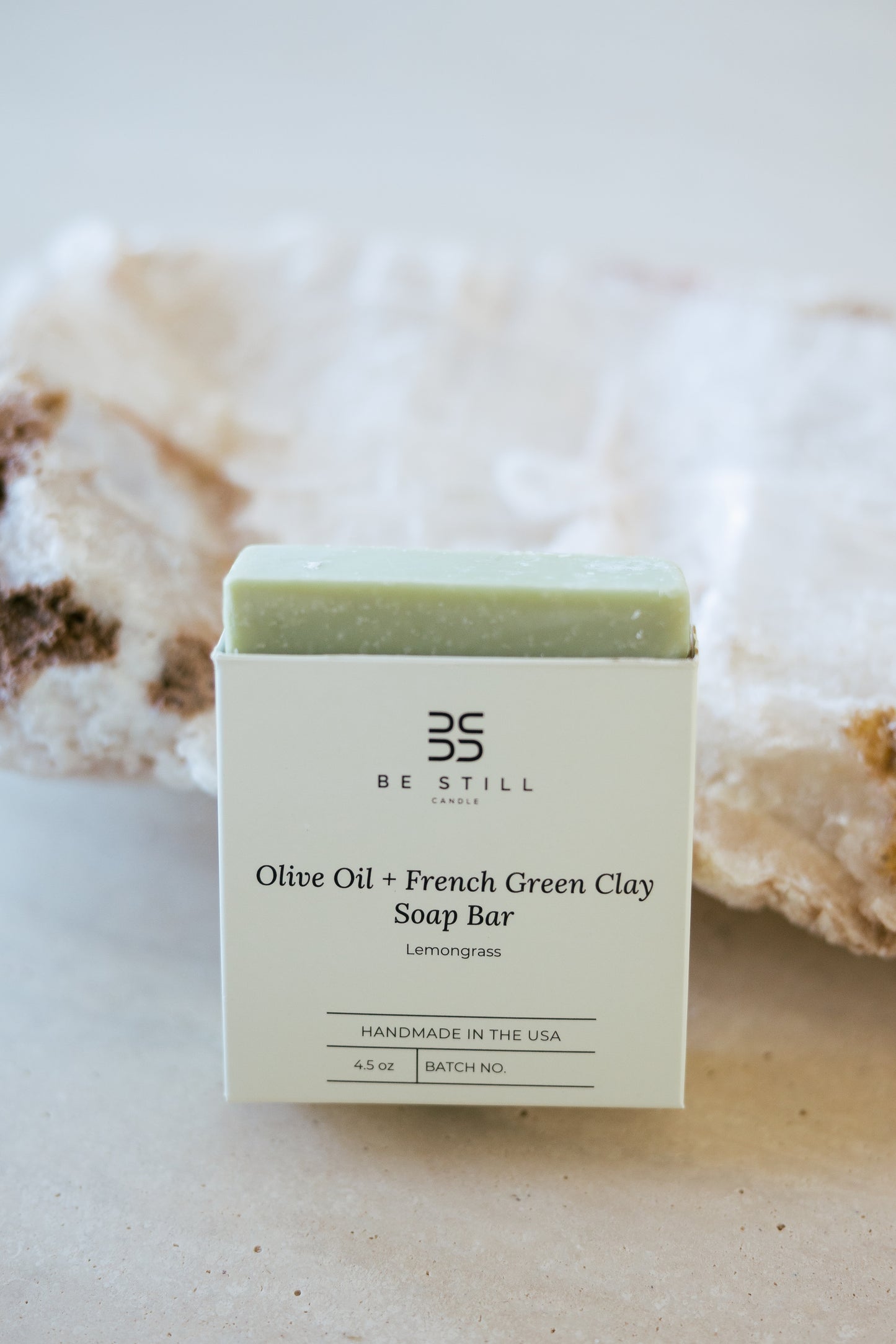 Olive Oil and French Green Clay Soap Bars- Lemon Grass.